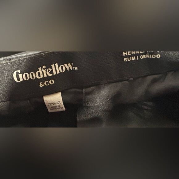Goodfellow & Co Wrinkle Resist Added Stretch Black Slim Mens Pants Size 29 x 30 - Picture 4 of 5